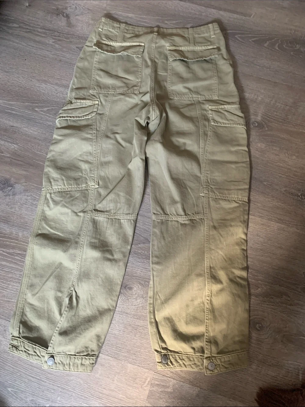 Free People Olive Green Cargo Trousers